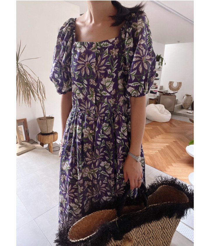 Lagrass - Korean Women Fashion - #romanticstyle - Reborn One-piece (hand-block)