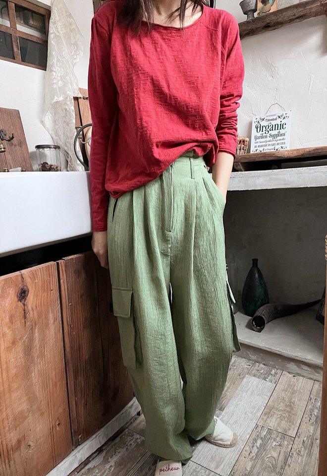 Lagrass - Korean Women Fashion - #shopsmall - Lava Slub Tee - 4