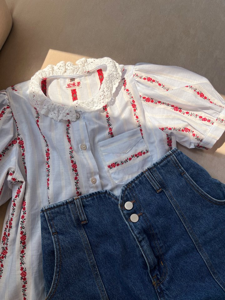 Lagrass - Korean Women Fashion - #vintagekidsstyle - Rose Blouse - 5