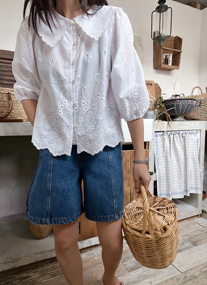 Lagrass - Korean Women Fashion - #womensfashion - Cutting Blouse - 7