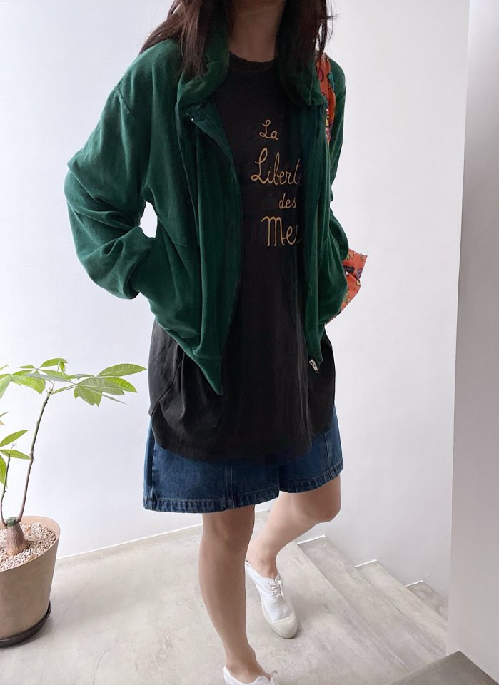 Lagrass - Korean Women Fashion - #womensfashion - Sweet Terry Zip-up - 10