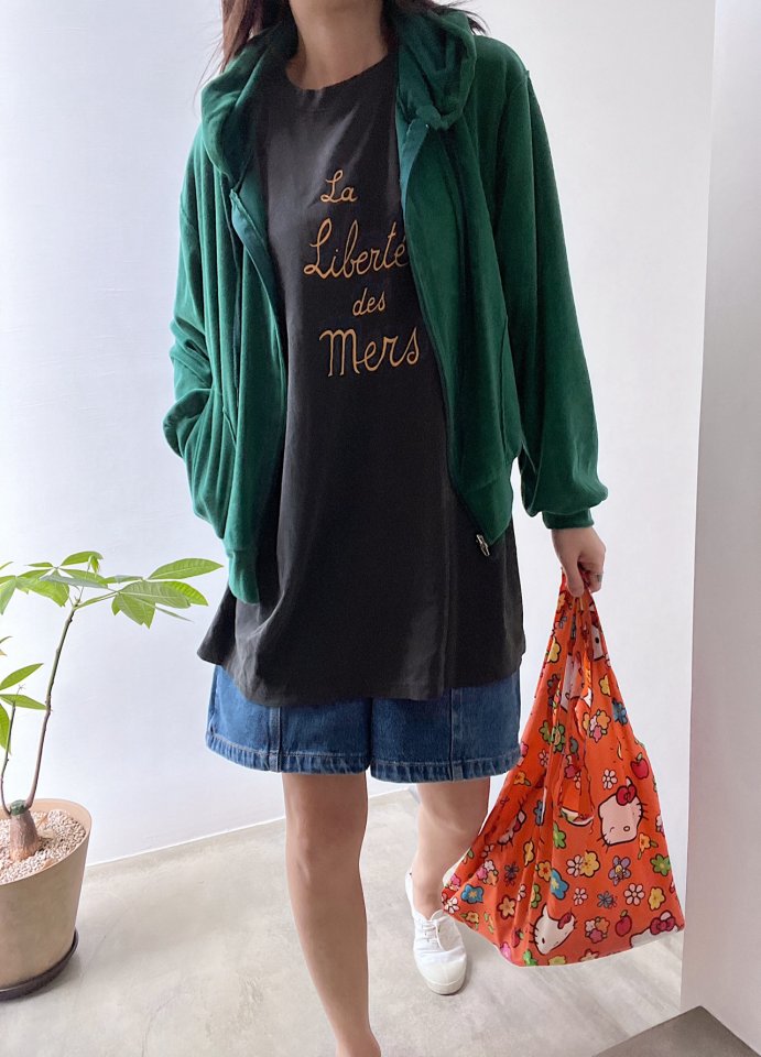 Lagrass - Korean Women Fashion - #womensfashion - Sweet Terry Zip-up - 2