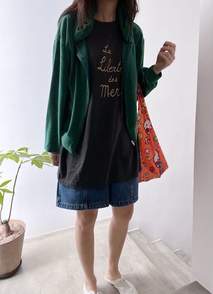 Lagrass - Korean Women Fashion - #womensfashion - Sweet Terry Zip-up - 6