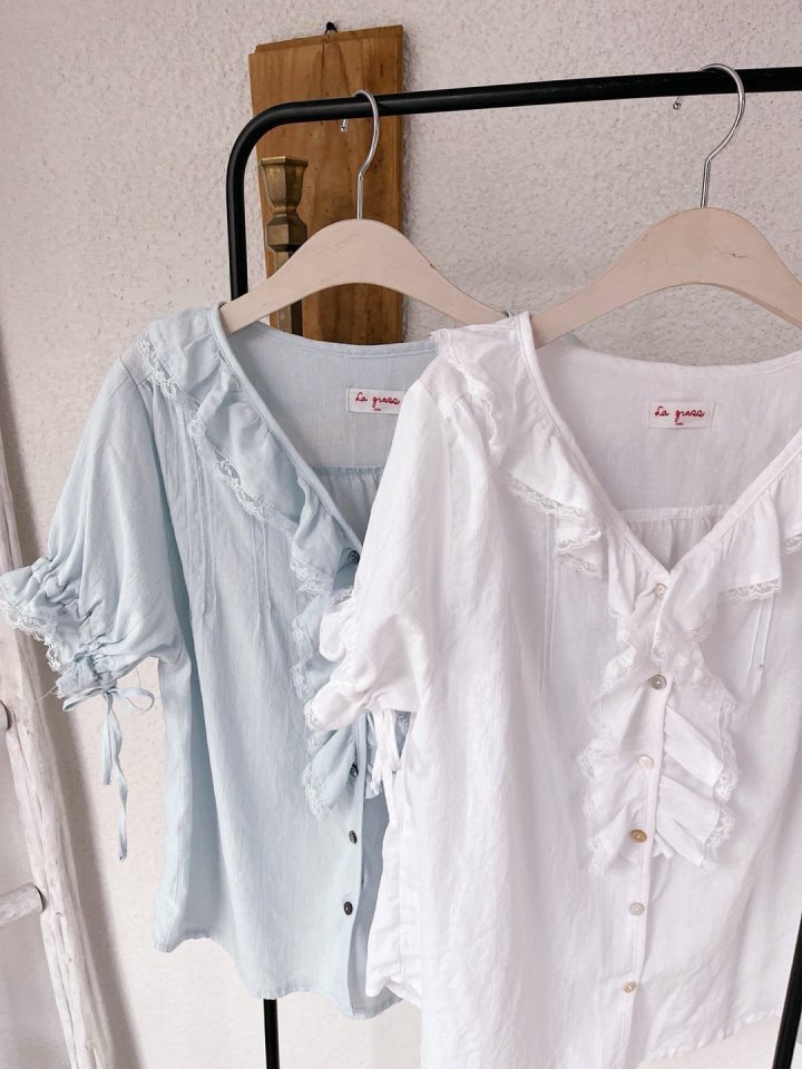 Lagrass - Korean Women Fashion - #womensfashion - String Blouse - 12