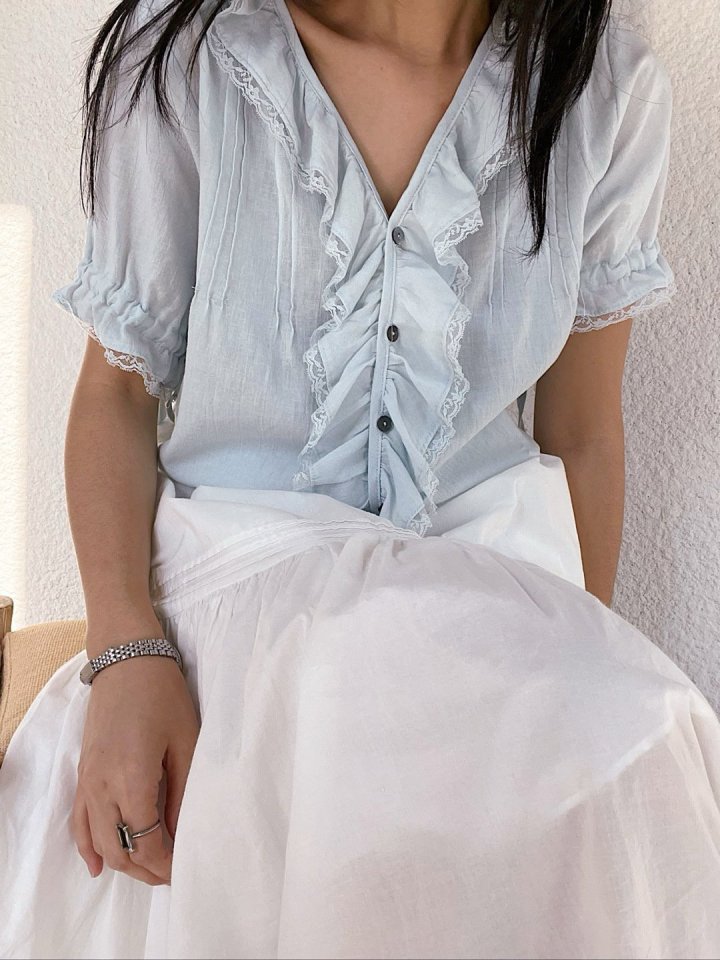 Lagrass - Korean Women Fashion - #womensfashion - String Blouse - 8