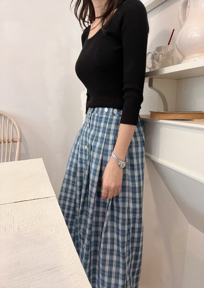 Lagrass - Korean Women Fashion - #womensfashion - Bijou Check Skirt - 9
