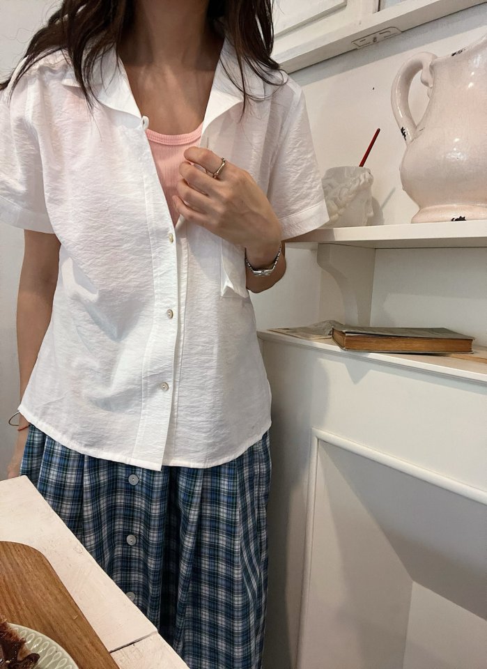 Lagrass - Korean Women Fashion - #womensfashion - Plain Shirt - 2
