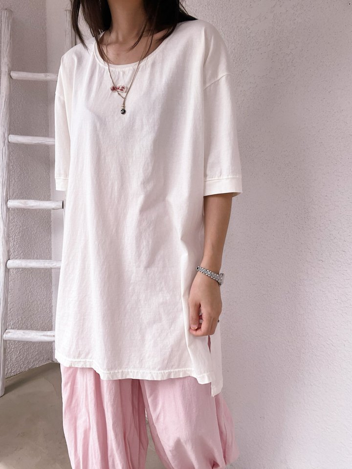 Lagrass - Korean Women Fashion - #womensfashion - Cotton Long Tee - 11