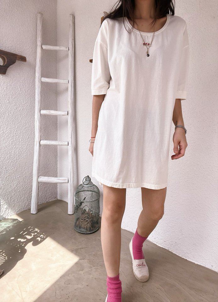 Lagrass - Korean Women Fashion - #womensfashion - Cotton Long Tee - 3