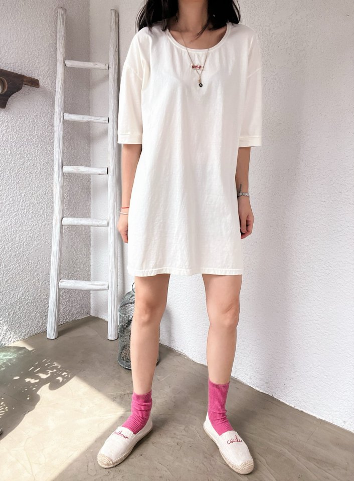 Lagrass - Korean Women Fashion - #womensfashion - Cotton Long Tee - 7