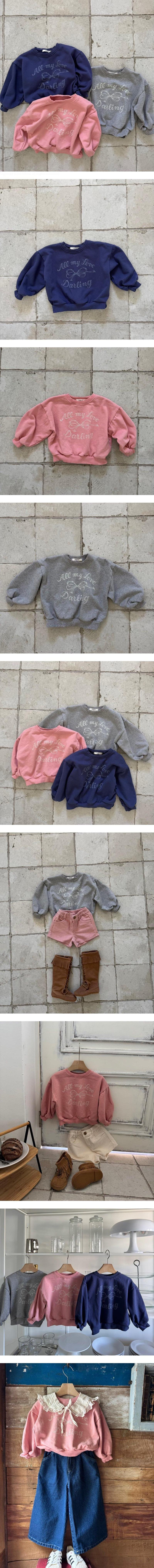 Le petitmot - Korean Baby Fashion - #babygirlfashion - Ribbon Sweatshirt