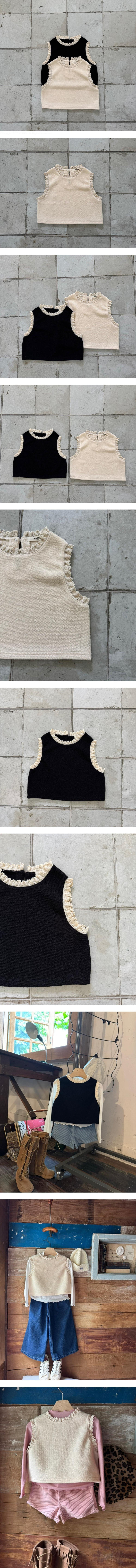 Hepburn Lace Vest by Le petitmot for Baby - view 1