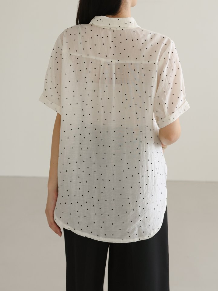 Lovely - Korean Women Fashion - #momslook - Low Dot Blouse - 10