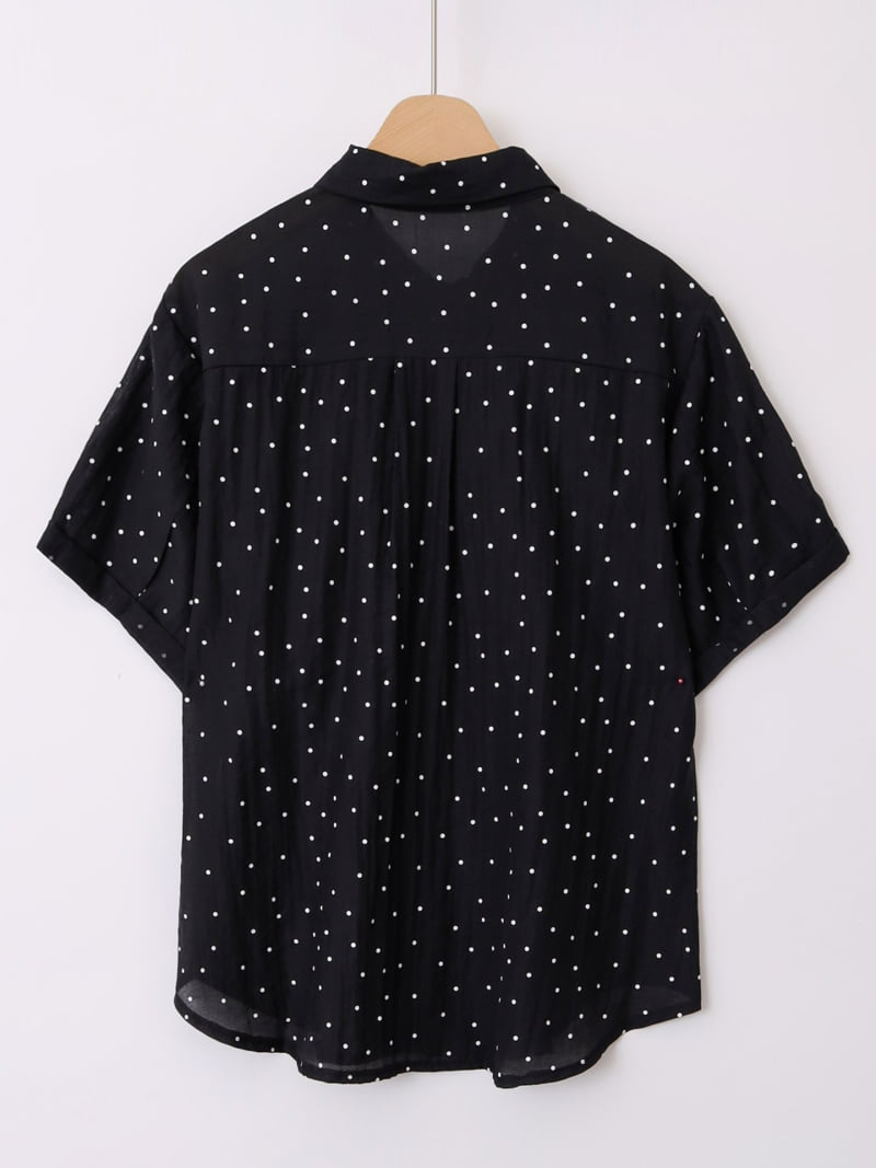 Lovely - Korean Women Fashion - #momslook - Low Dot Blouse - 2