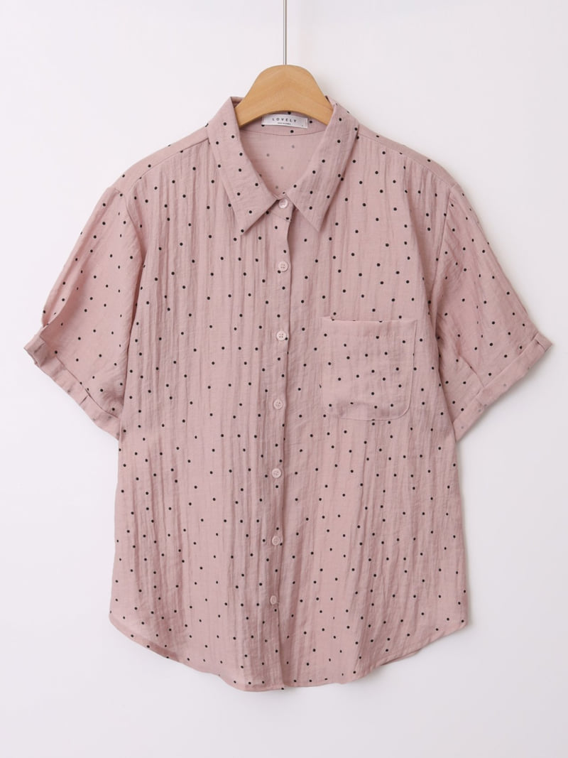 Lovely - Korean Women Fashion - #womensfashion - Low Dot Blouse - 4