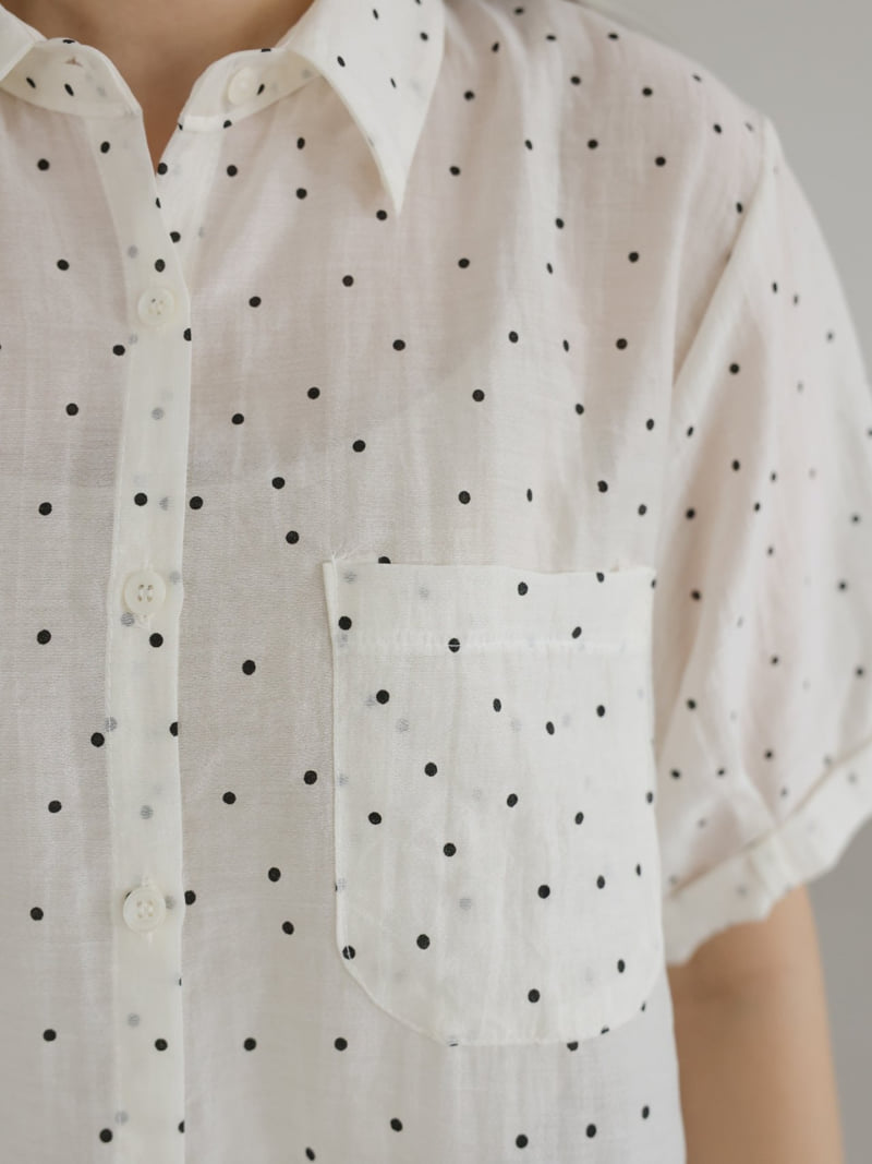 Lovely - Korean Women Fashion - #momslook - Low Dot Blouse - 6