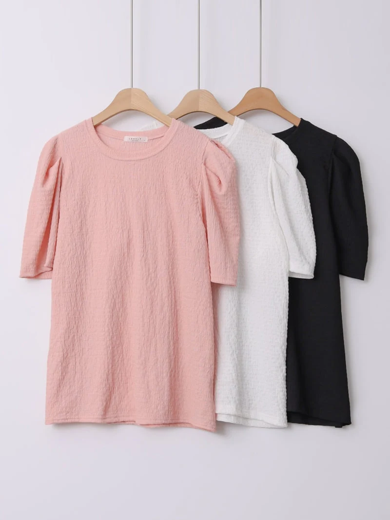Lovely - Korean Women Fashion - #momslook - Sleek Puff Tee