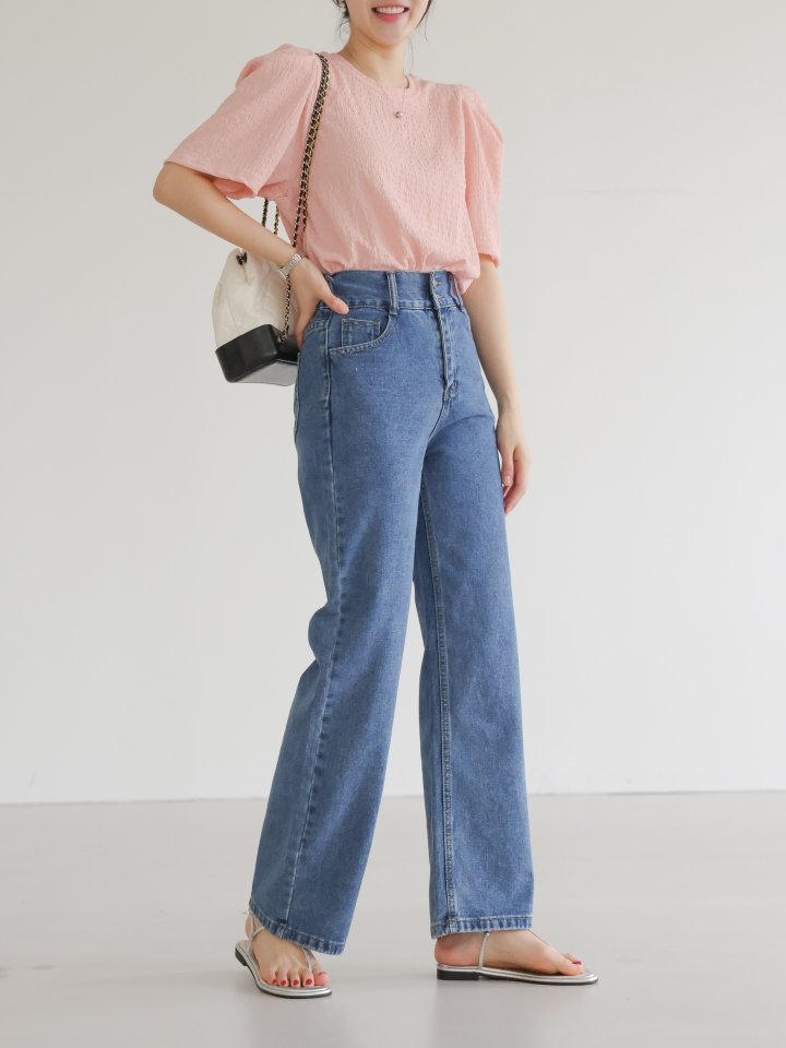 Lovely - Korean Women Fashion - #momslook - Sleek Puff Tee - 10