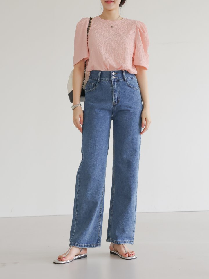 Lovely - Korean Women Fashion - #momslook - Sleek Puff Tee - 7