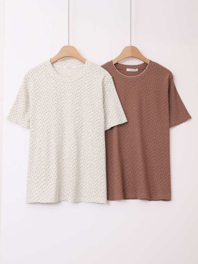Lovely - Korean Women Fashion - #momslook - Pincote Flower Tee