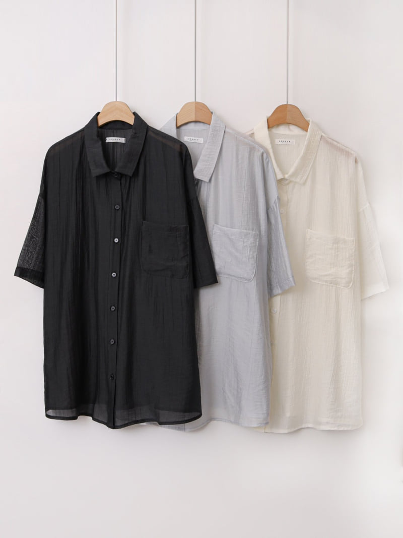 Lovely - Korean Women Fashion - #momslook - Tencel Short Sleeve Shirt