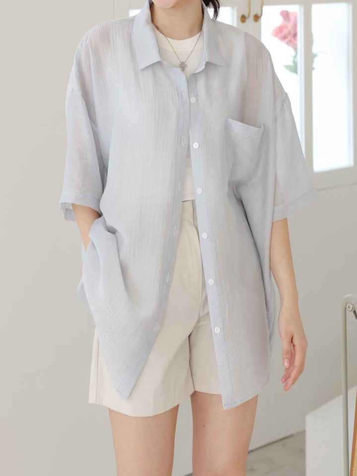 Lovely - Korean Women Fashion - #momslook - Tencel Short Sleeve Shirt - 11