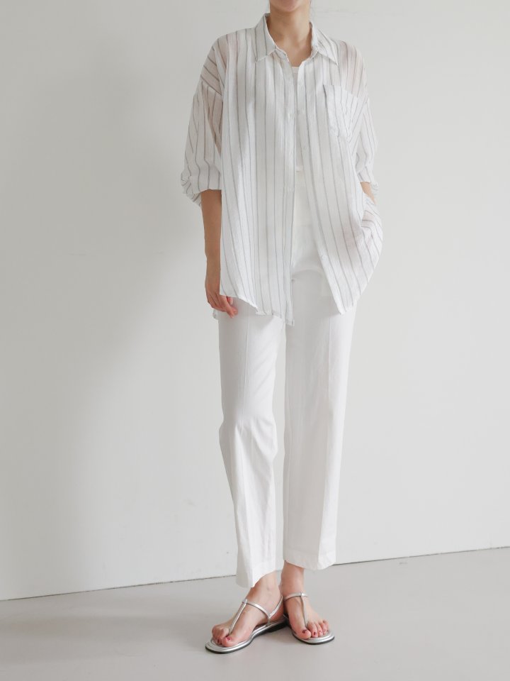 Lovely - Korean Women Fashion - #momslook - Rosie Stripe Shirt - 8