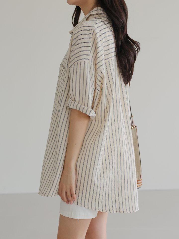 Lovely - Korean Women Fashion - #pursuepretty - Clean Stripe Shirt - 7