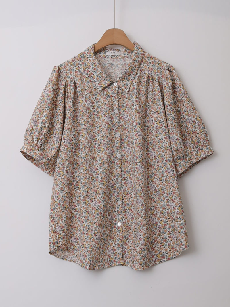 Lovely - Korean Women Fashion - #vintagekidsstyle - Pure Flower Shirt - 4