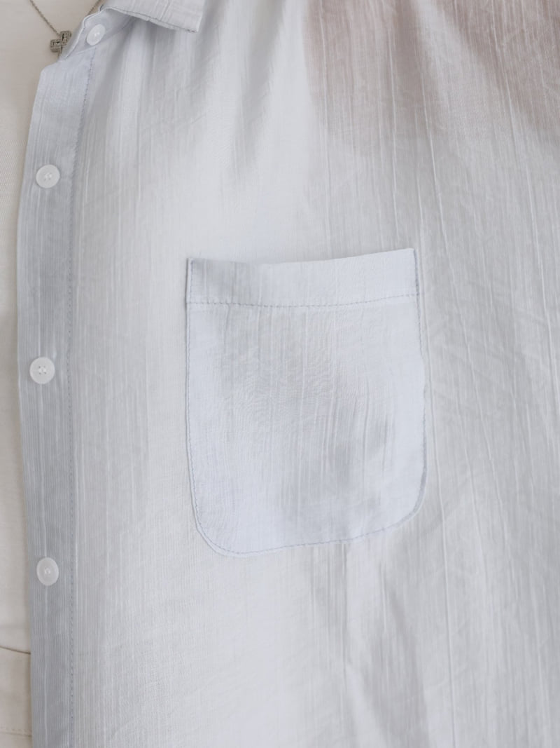 Lovely - Korean Women Fashion - #restrostyle - Tencel Short Sleeve Shirt - 6