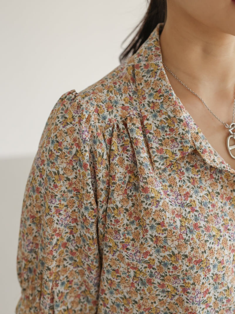 Lovely - Korean Women Fashion - #romanticstyle - Pure Flower Shirt - 6