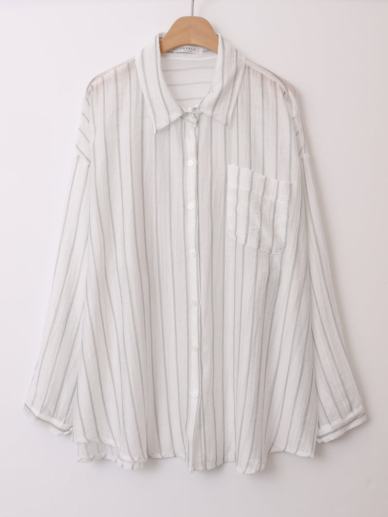 Lovely - Korean Women Fashion - #restrostyle - Rosie Stripe Shirt - 4
