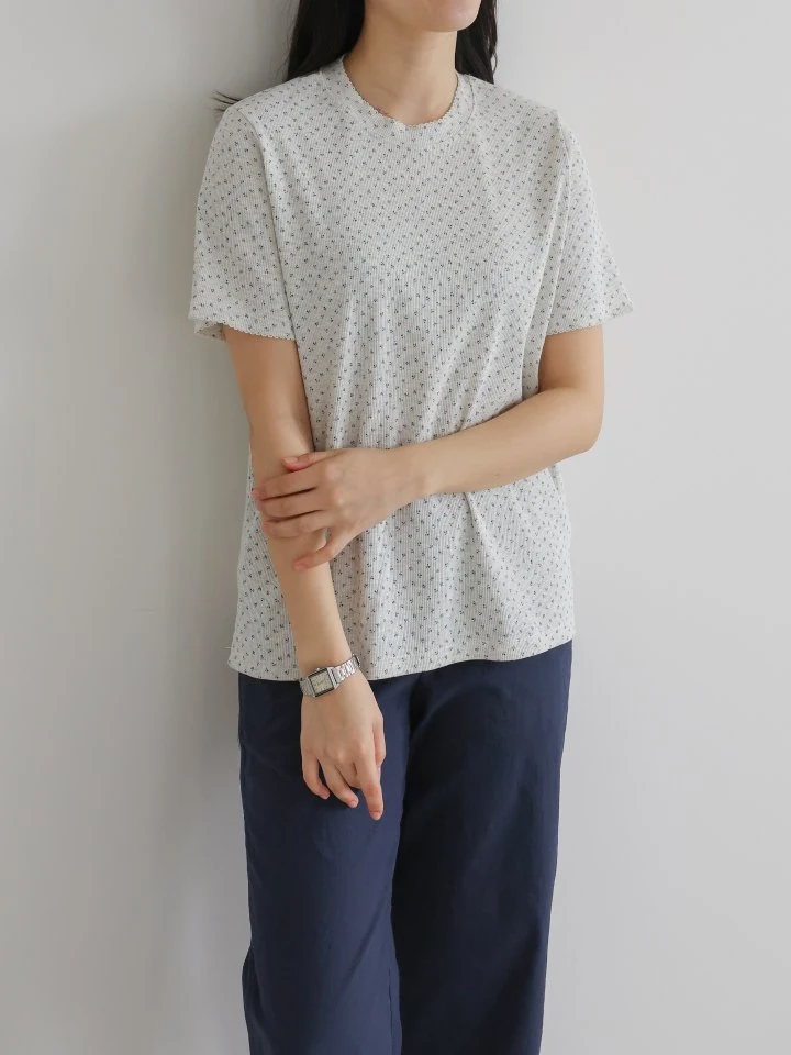 Lovely - Korean Women Fashion - #shopsmall - Pincote Flower Tee - 9