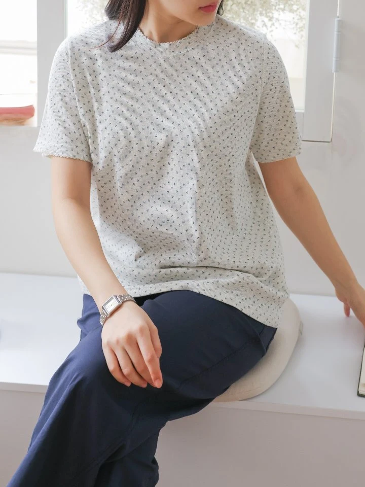 Lovely - Korean Women Fashion - #thatsdarling - Pincote Flower Tee - 10