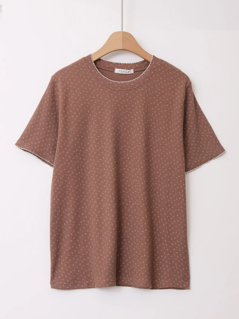 Lovely - Korean Women Fashion - #womensfashion - Pincote Flower Tee - 4