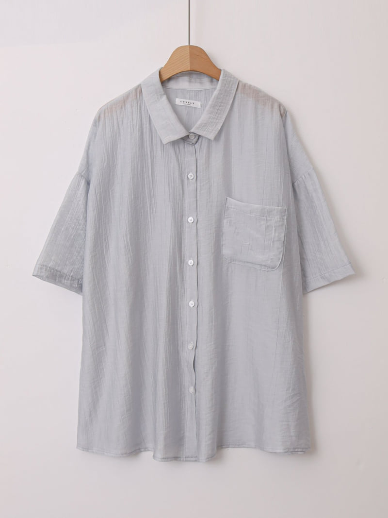 Lovely - Korean Women Fashion - #vintageinspired - Tencel Short Sleeve Shirt - 3
