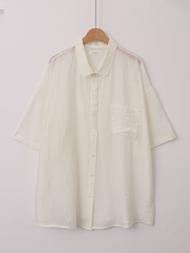 Lovely - Korean Women Fashion - #vintageinspired - Tencel Short Sleeve Shirt - 4