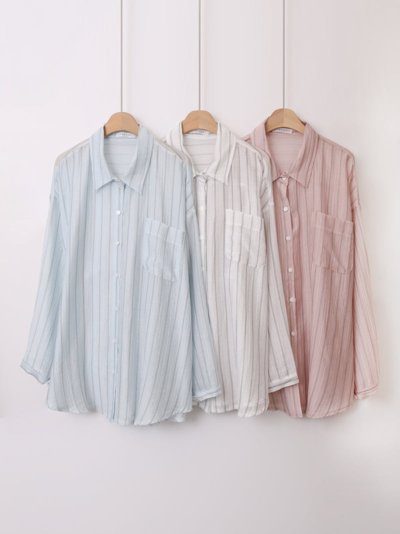 Lovely - Korean Women Fashion - #vintagekidsstyle - Rosie Stripe Shirt