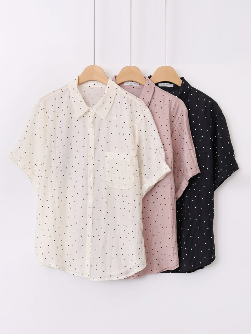 Lovely - Korean Women Fashion - #womensfashion - Low Dot Blouse