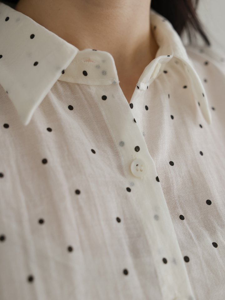 Lovely - Korean Women Fashion - #womensfashion - Low Dot Blouse - 11