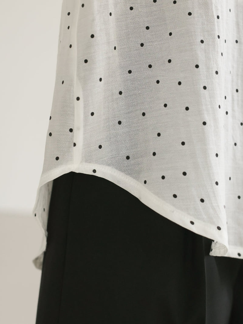 Lovely - Korean Women Fashion - #womensfashion - Low Dot Blouse - 7