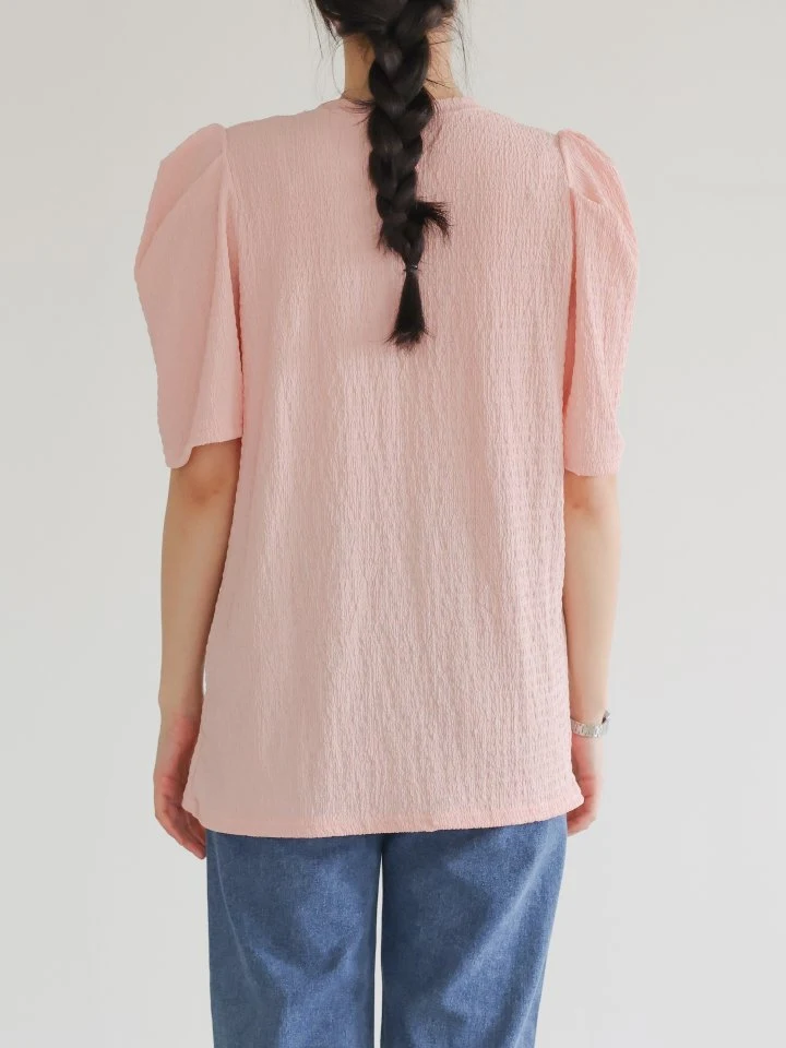 Lovely - Korean Women Fashion - #womensfashion - Sleek Puff Tee - 12