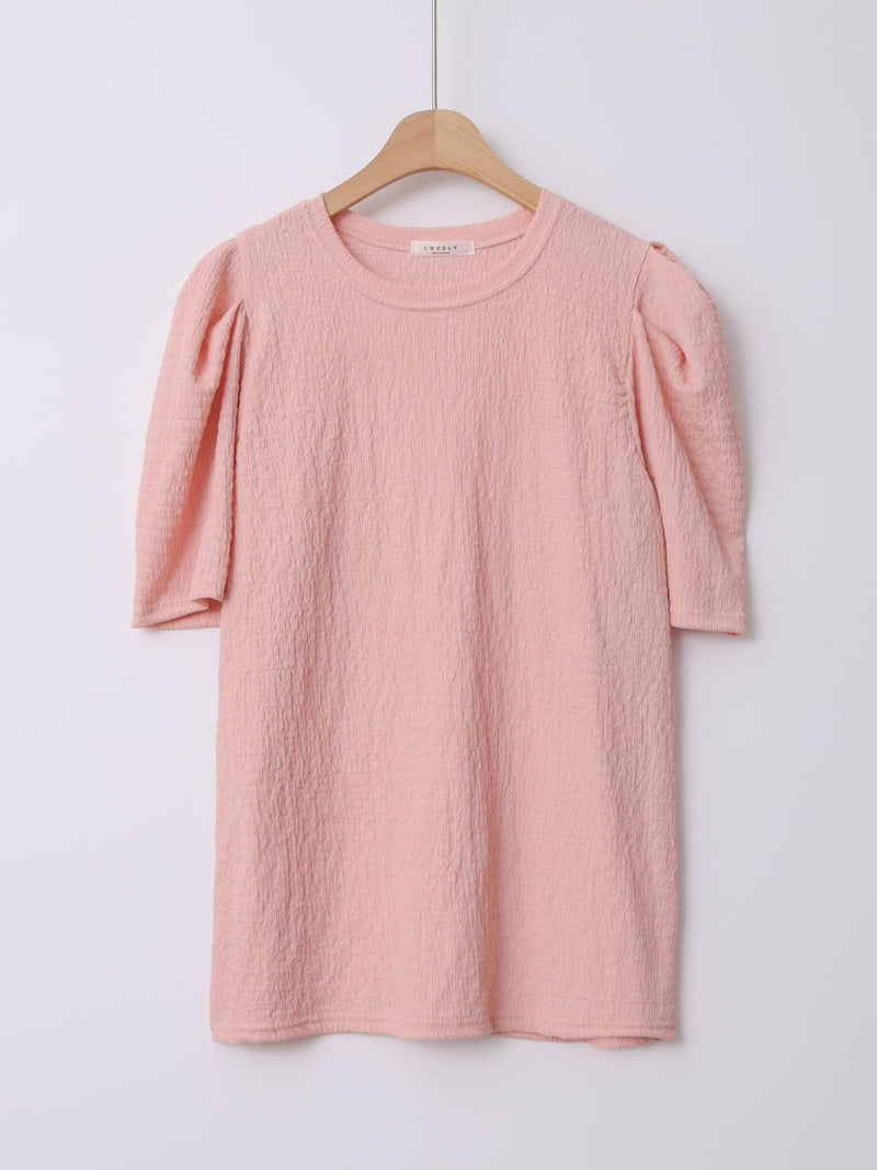 Lovely - Korean Women Fashion - #momslook - Sleek Puff Tee - 4