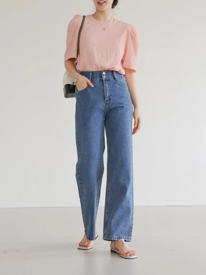 Lovely - Korean Women Fashion - #womensfashion - Sleek Puff Tee - 8