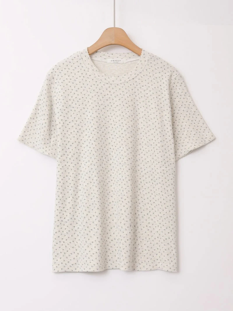 Lovely - Korean Women Fashion - #womensfashion - Pincote Flower Tee - 3
