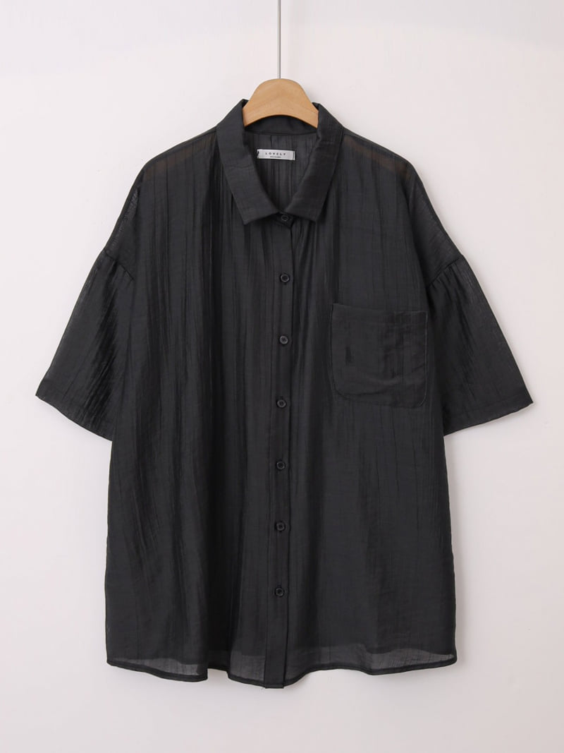 Lovely - Korean Women Fashion - #womensfashion - Tencel Short Sleeve Shirt - 2