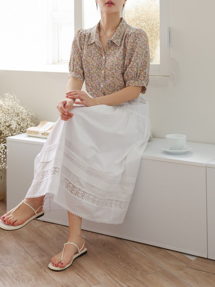 Lovely - Korean Women Fashion - #womensfashion - Pure Flower Shirt - 11