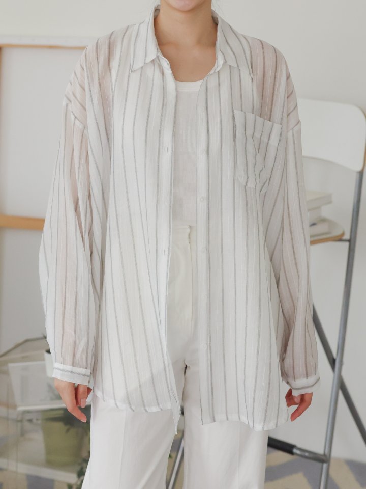 Lovely - Korean Women Fashion - #womensfashion - Rosie Stripe Shirt - 11