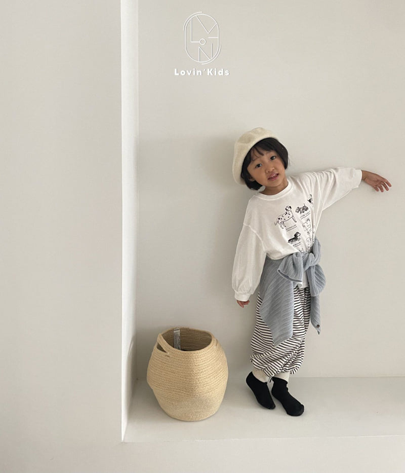 Lovin - Korean Baby Fashion - #babyboutique - Daily Stripe Jogger Pants - 6