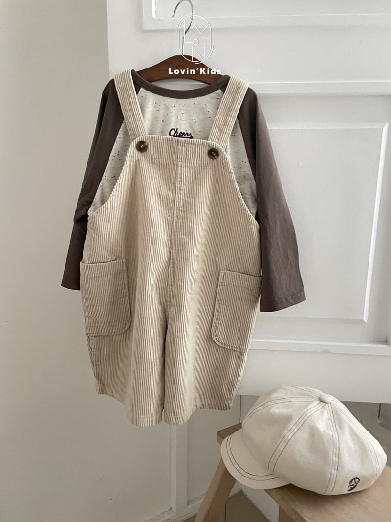 Lovin - Korean Baby Fashion - #babyboutiqueclothing - Corduroy Overall Shorts - 12